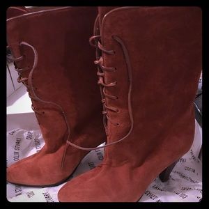 Colin Stuart brown suede lace up boots